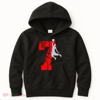 7th Birthday Basketball Big Number 7 Year Old Kids Hoodie thumb 0
