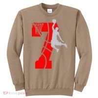 7th Birthday Basketball Big Number 7 Year Old Sweatshirt thumb 0
