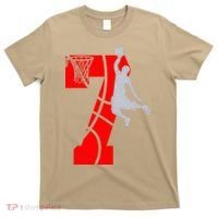7th Birthday Basketball Big Number 7 Year Old T-Shirt thumb 0