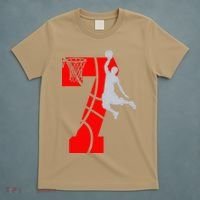 7th Birthday Basketball Big Number 7 Year Old T-Shirt thumb 5