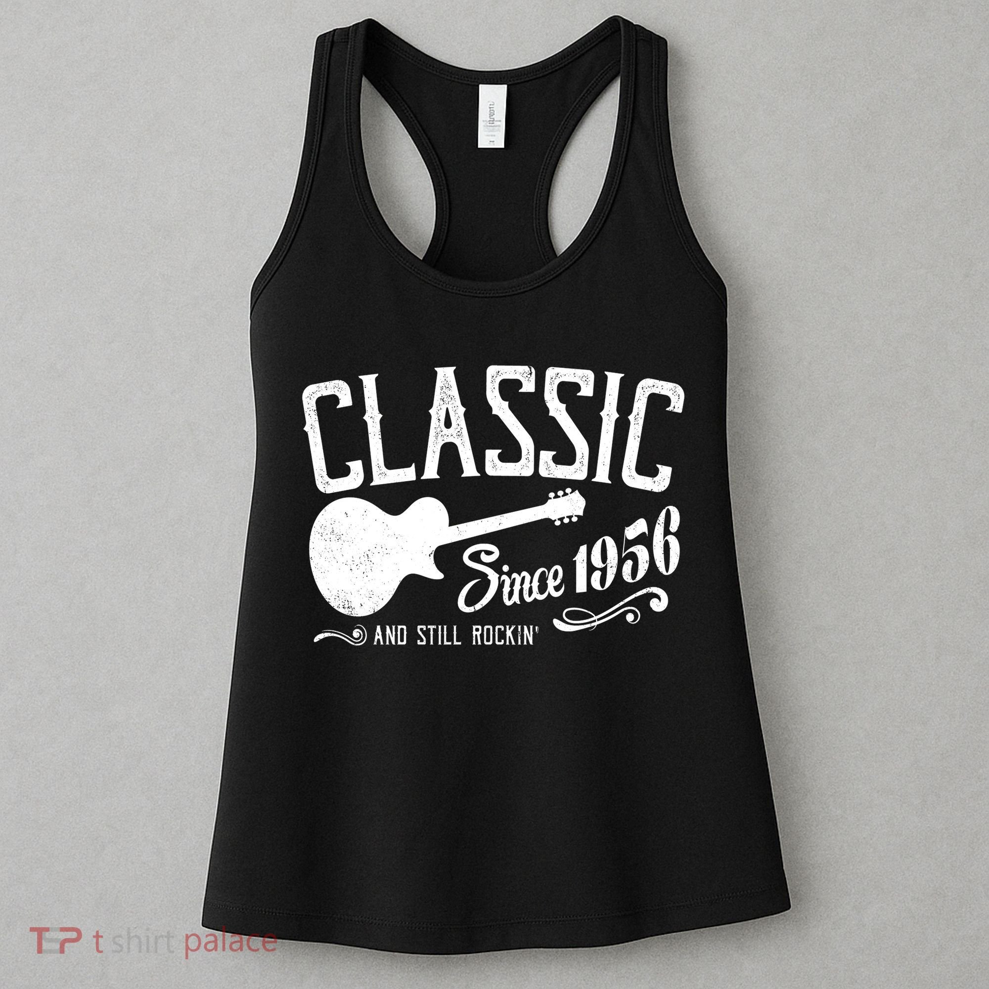 70th Birthday Classic Guitar Since 1956 And Still Rockin Women's Tank Top