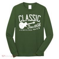70th Birthday Classic Guitar Since 1956 And Still Rockin Long Sleeve Shirt thumb 0