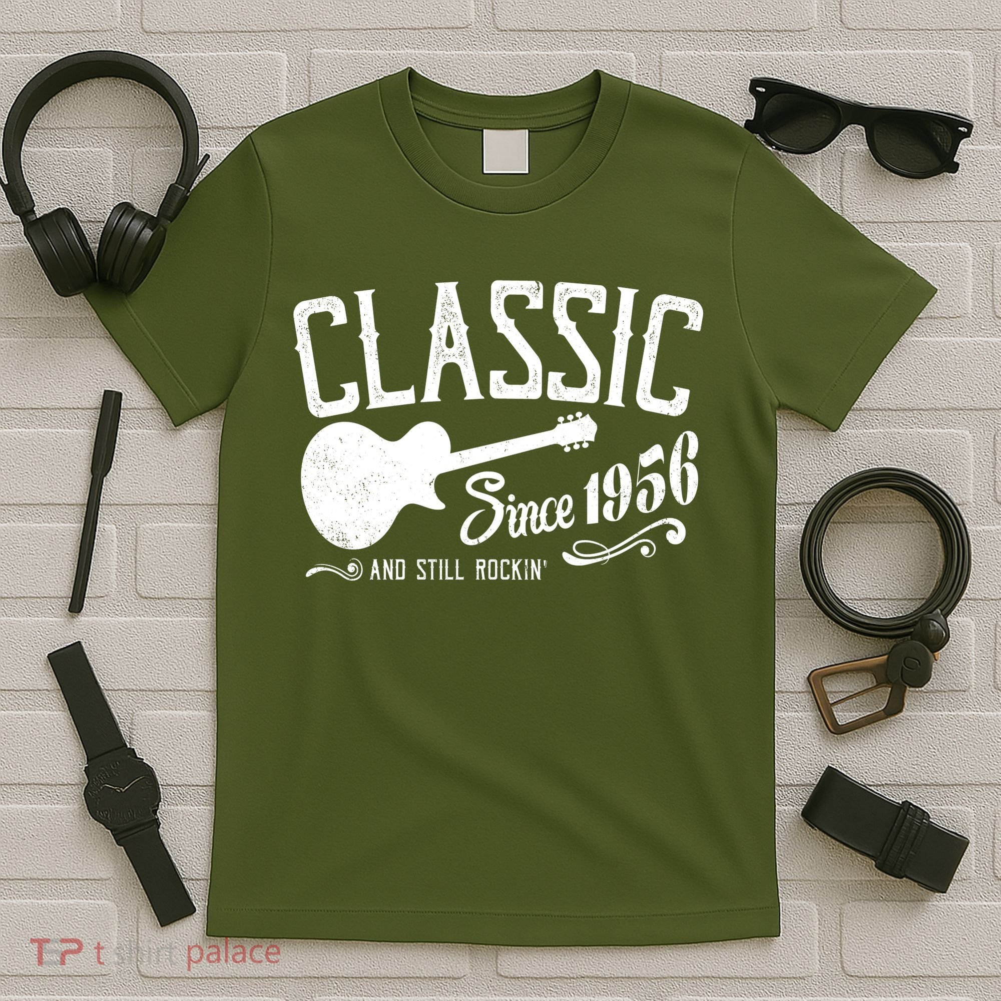 70th Birthday Classic Guitar Since 1956 And Still Rockin T-Shirt