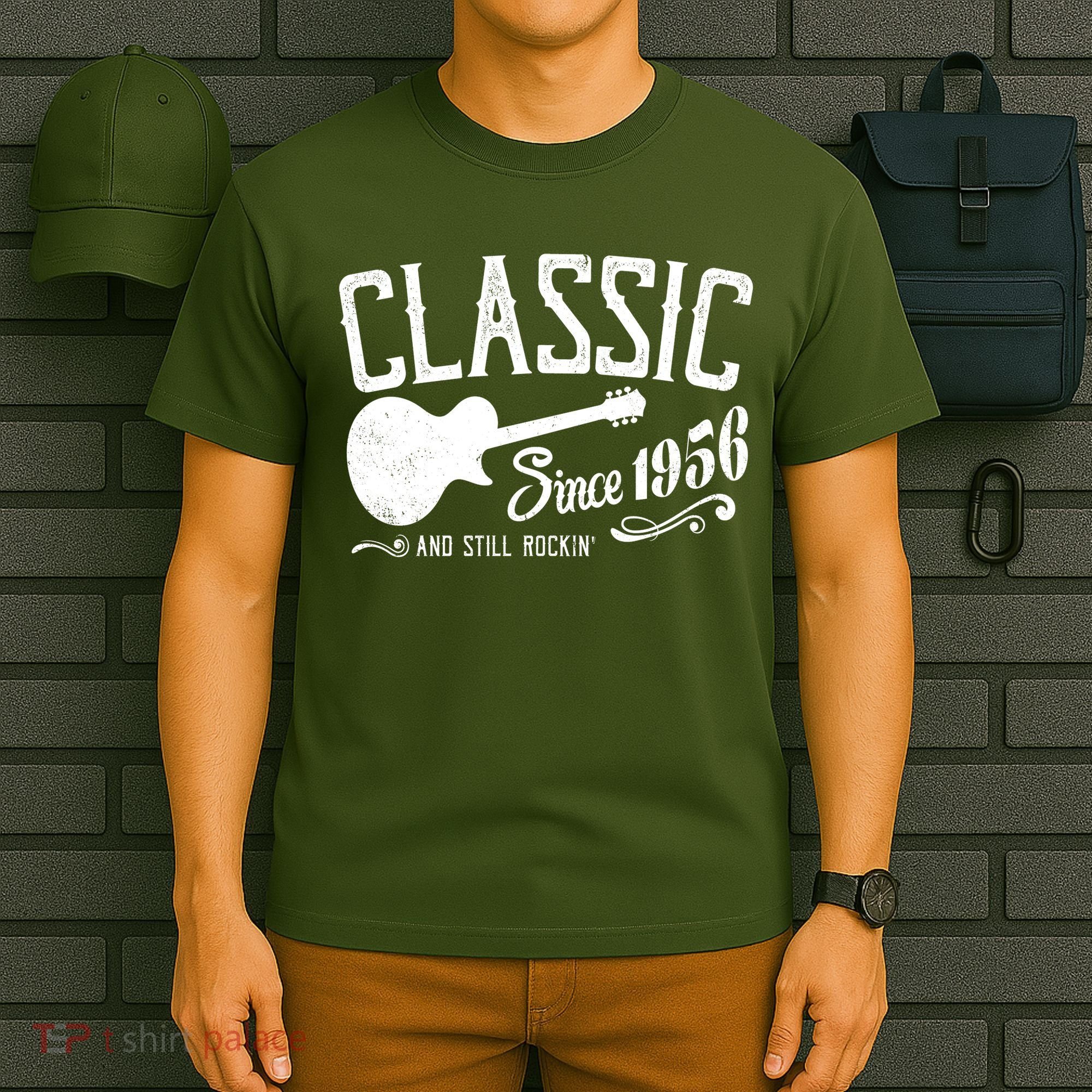 70th Birthday Classic Guitar Since 1956 And Still Rockin T-Shirt