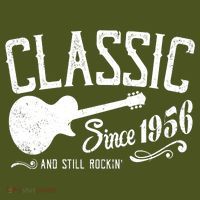70th Birthday Classic Guitar Since 1956 And Still Rockin Mousepad thumb 1