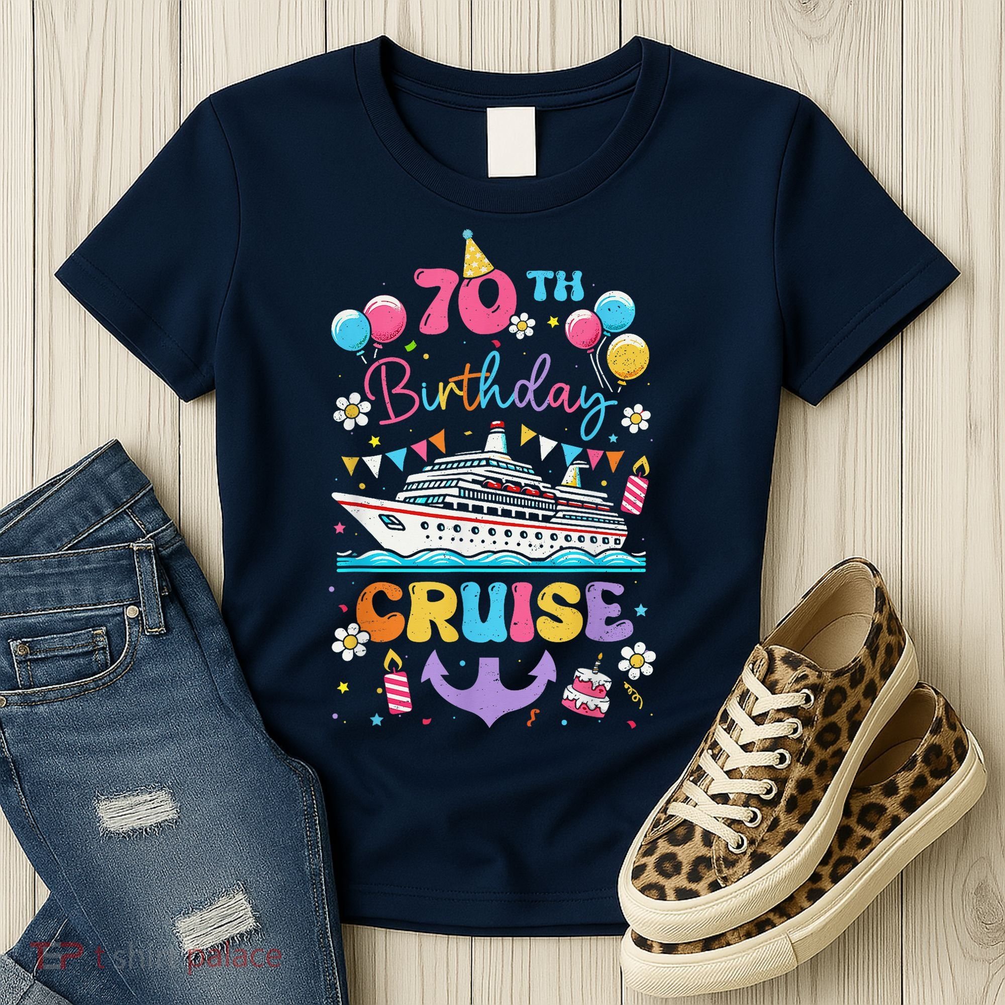 70th Birthday Cruise 70 Years Old Birthday Cruising Crew Women's T-Shirt