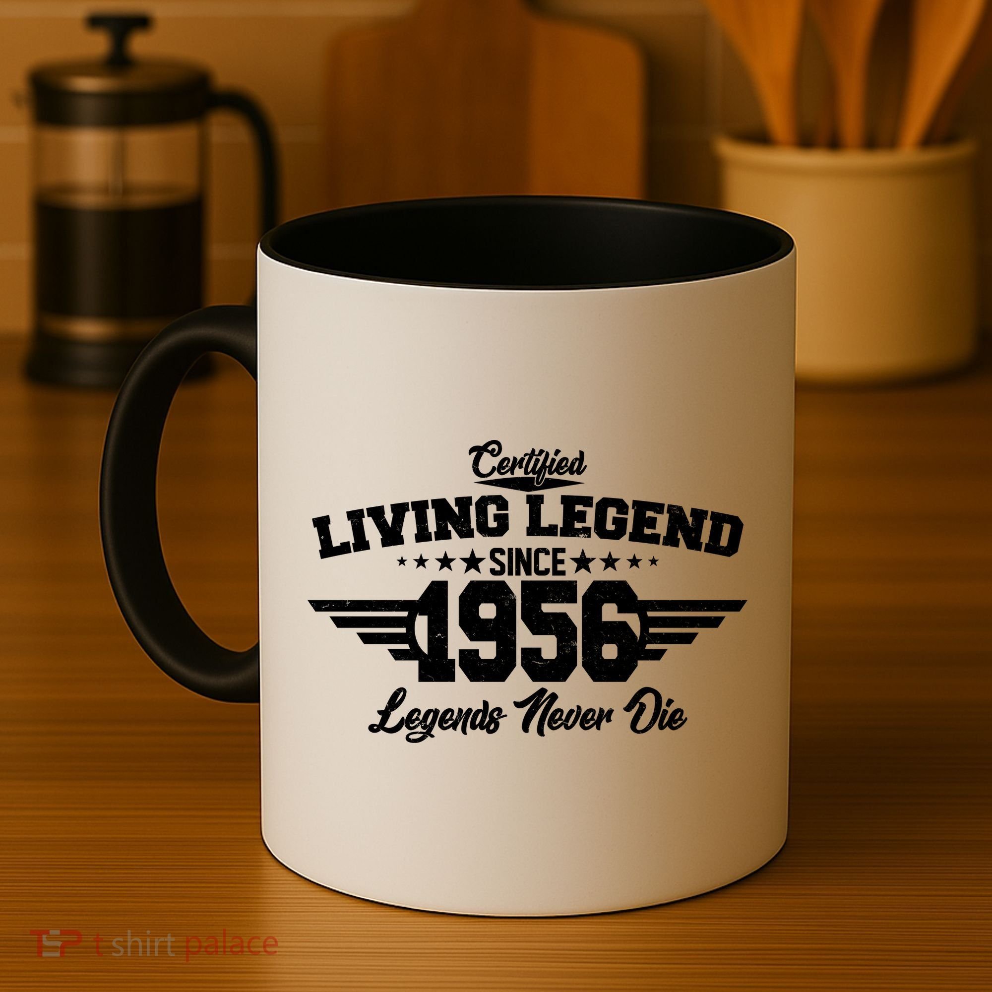 70th Birthday Certified Living Legend Since 1956 Legends Never Die Coffee Mug
