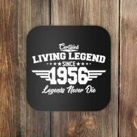 70th Birthday Certified Living Legend Since 1956 Legends Never Die Coaster thumb 0