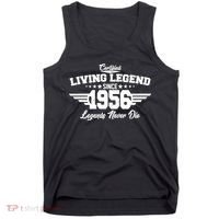 70th Birthday Certified Living Legend Since 1956 Legends Never Die Tank Top thumb 0