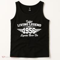 70th Birthday Certified Living Legend Since 1956 Legends Never Die Tank Top thumb 2