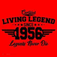 70th Birthday Certified Living Legend Since 1956 Legends Never Die Santa Hat thumb 1