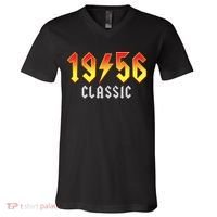 70th Birthday Classic 1956 Retro Rock Band V-Neck T-Shirt thumb 0