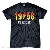 70th Birthday Classic 1956 Retro Rock Band Tie-Dye T-Shirt thumb 0