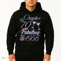 70th Birthday Chapter 70 Fabulous Since 1956 Rhinestones Diamonds Hoodie thumb 2