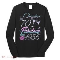 70th Birthday Chapter 70 Fabulous Since 1956 Rhinestones Diamonds Long Sleeve Shirt thumb 0