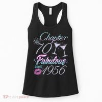 70th Birthday Chapter 70 Fabulous Since 1956 Rhinestones Diamonds Women's Tank Top thumb 0