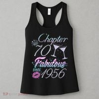 70th Birthday Chapter 70 Fabulous Since 1956 Rhinestones Diamonds Women's Tank Top thumb 3