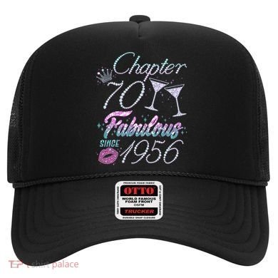 70th Birthday Chapter 70 Fabulous Since 1956 Rhinestones Diamonds Hat