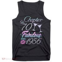 70th Birthday Chapter 70 Fabulous Since 1956 Rhinestones Diamonds Tank Top thumb 0