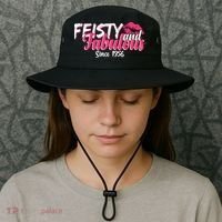 70th Birthday Feisty And Fabulous Since 1956  Bucket Hat thumb 3
