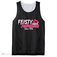 70th Birthday Feisty And Fabulous Since 1956  Mesh Reversible Basketball Jersey Tank thumb 0