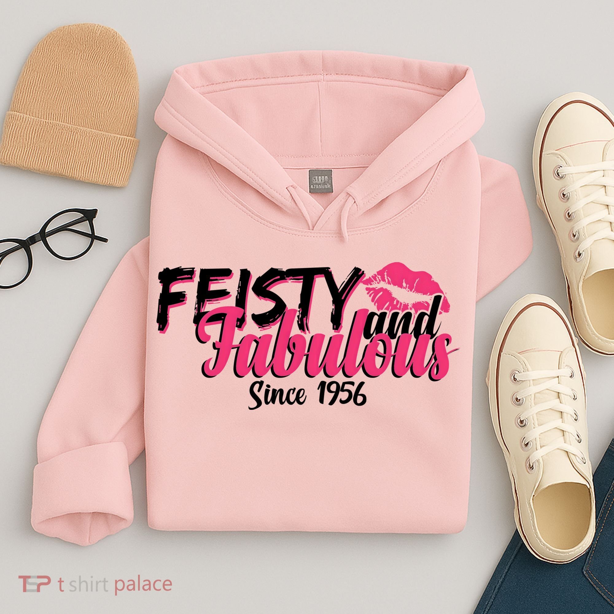 70th Birthday Feisty And Fabulous Since 1956  Hoodie