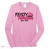 70th Birthday Feisty And Fabulous Since 1956  Long Sleeve Shirt thumb 0