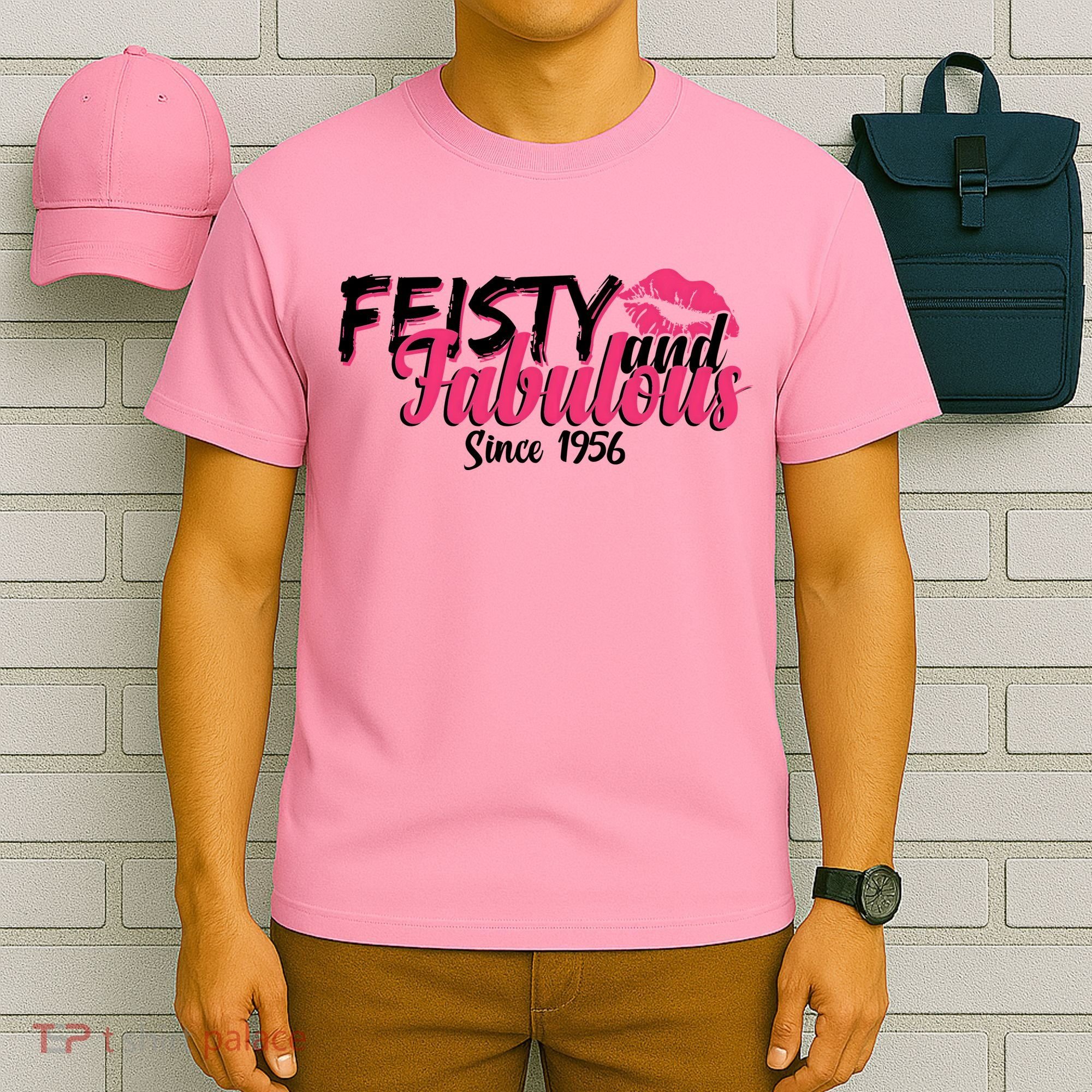 70th Birthday Feisty And Fabulous Since 1956  T-Shirt