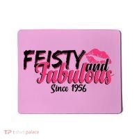 70th Birthday Feisty And Fabulous Since 1956  Mousepad thumb 0