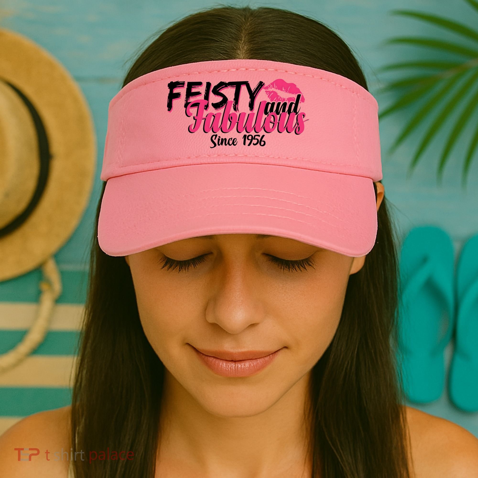 70th Birthday Feisty And Fabulous Since 1956  Visor