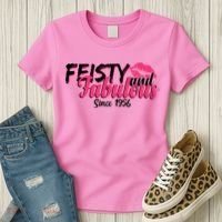 70th Birthday Feisty And Fabulous Since 1956  Women's T-Shirt thumb 3