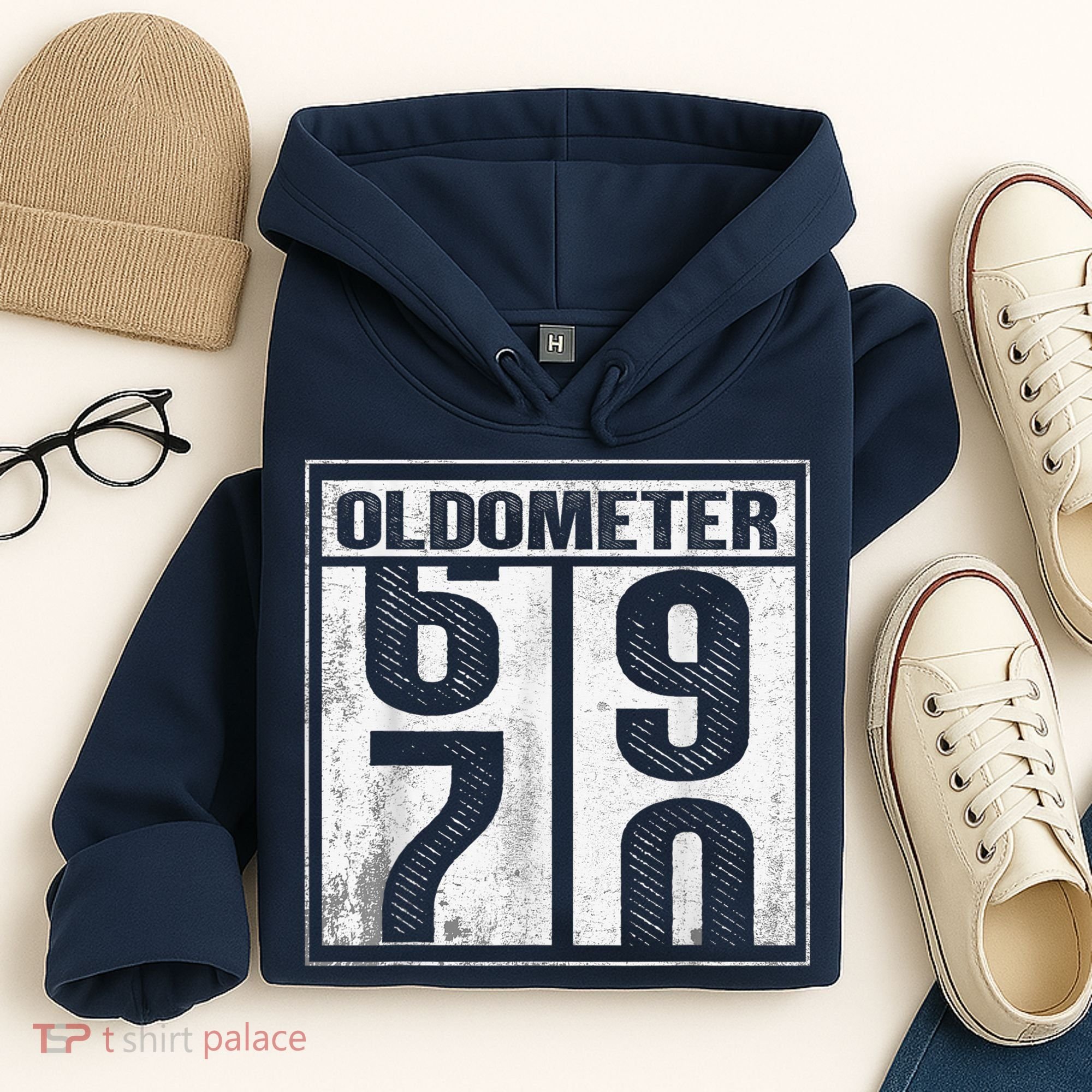 70th Birthday Funny Gift Oldometer 6970 Hoodie