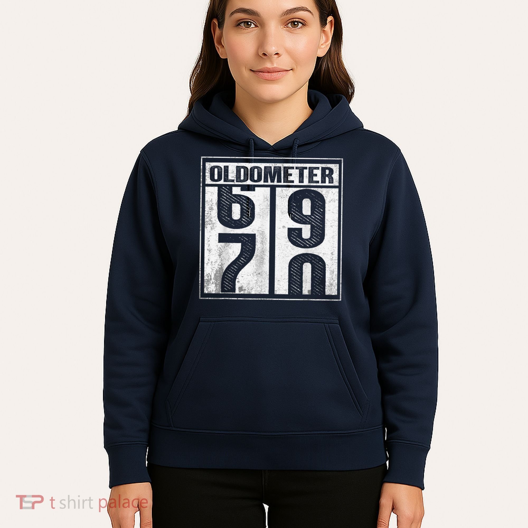 70th Birthday Funny Gift Oldometer 6970 Hoodie