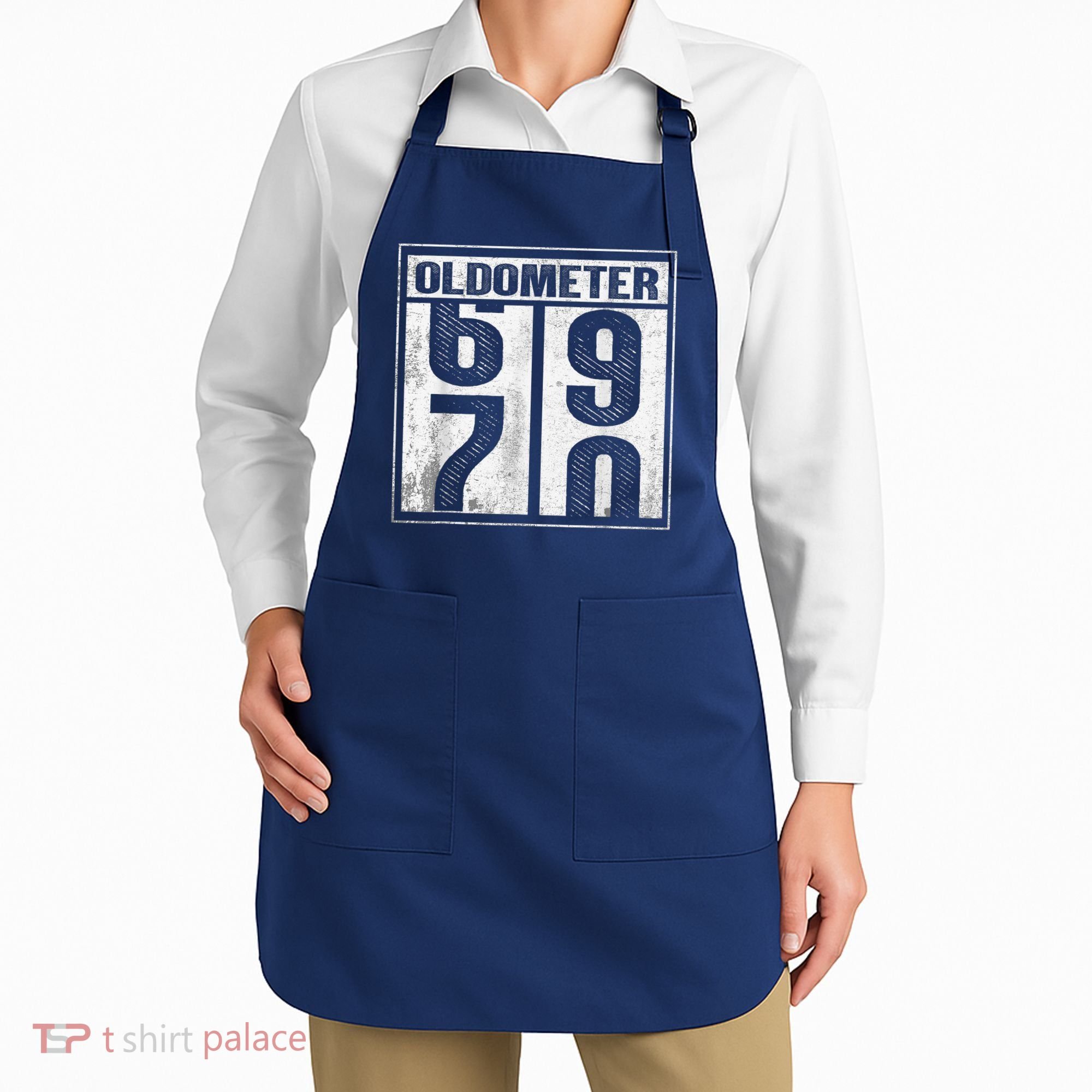 70th Birthday Funny Gift Oldometer 6970 Apron