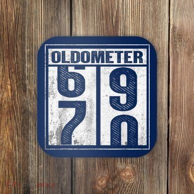 70th Birthday Funny Gift Oldometer 6970 Coaster