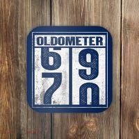 70th Birthday Funny Gift Oldometer 6970 Coaster thumb 0