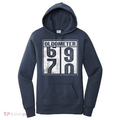 70th Birthday Funny Gift Oldometer 6970 Women's Hoodie