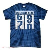70th Birthday Funny Gift Oldometer 6970 Tie-Dye T-Shirt thumb 0