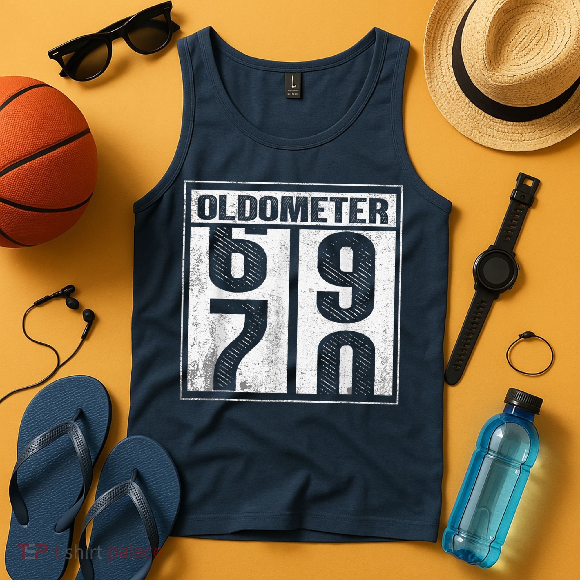 70th Birthday Funny Gift Oldometer 6970 Tank Top