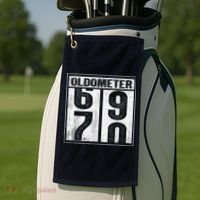 70th Birthday Funny Gift Oldometer 6970 Golf Towel thumb 2