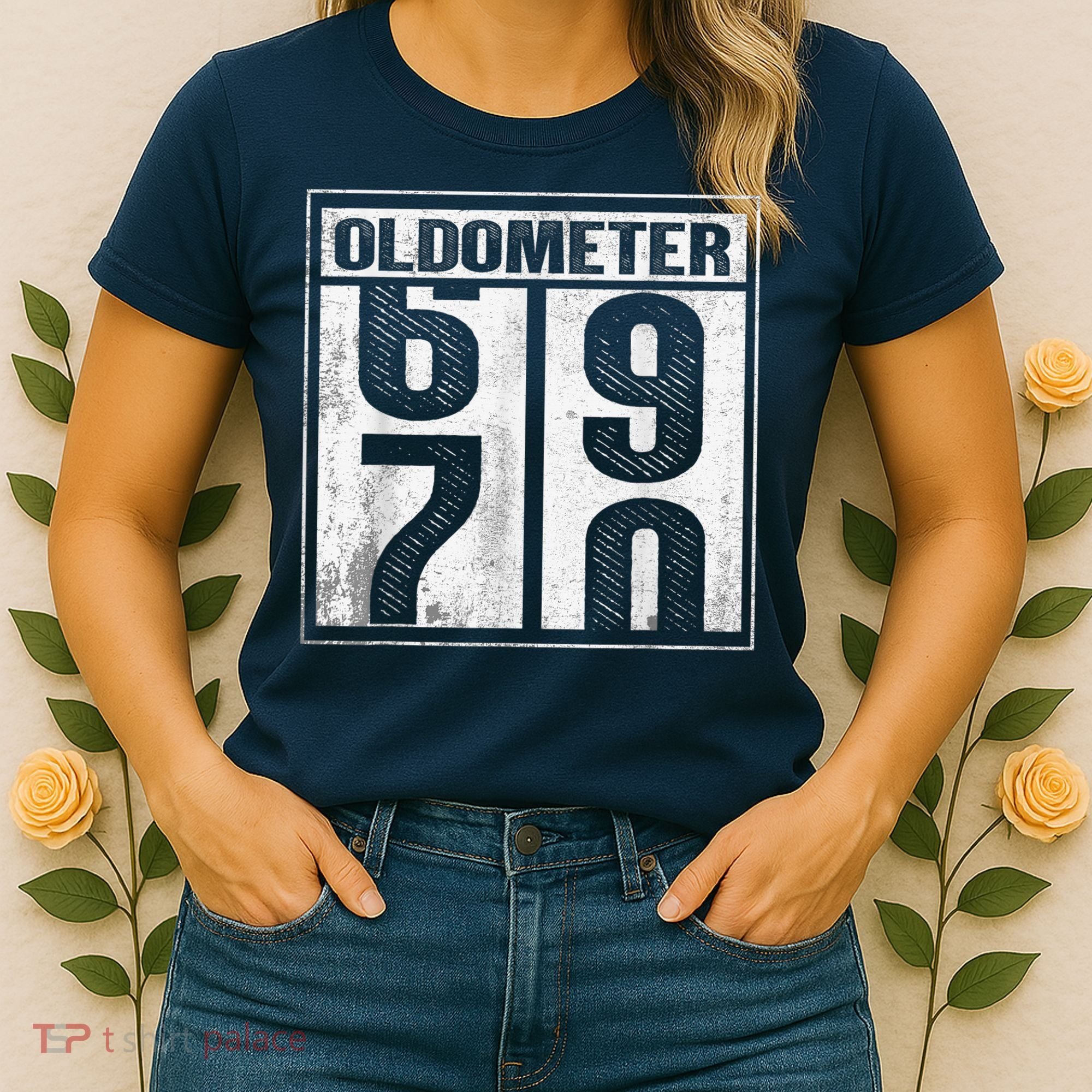 70th Birthday Funny Gift Oldometer 6970 Women's T-Shirt