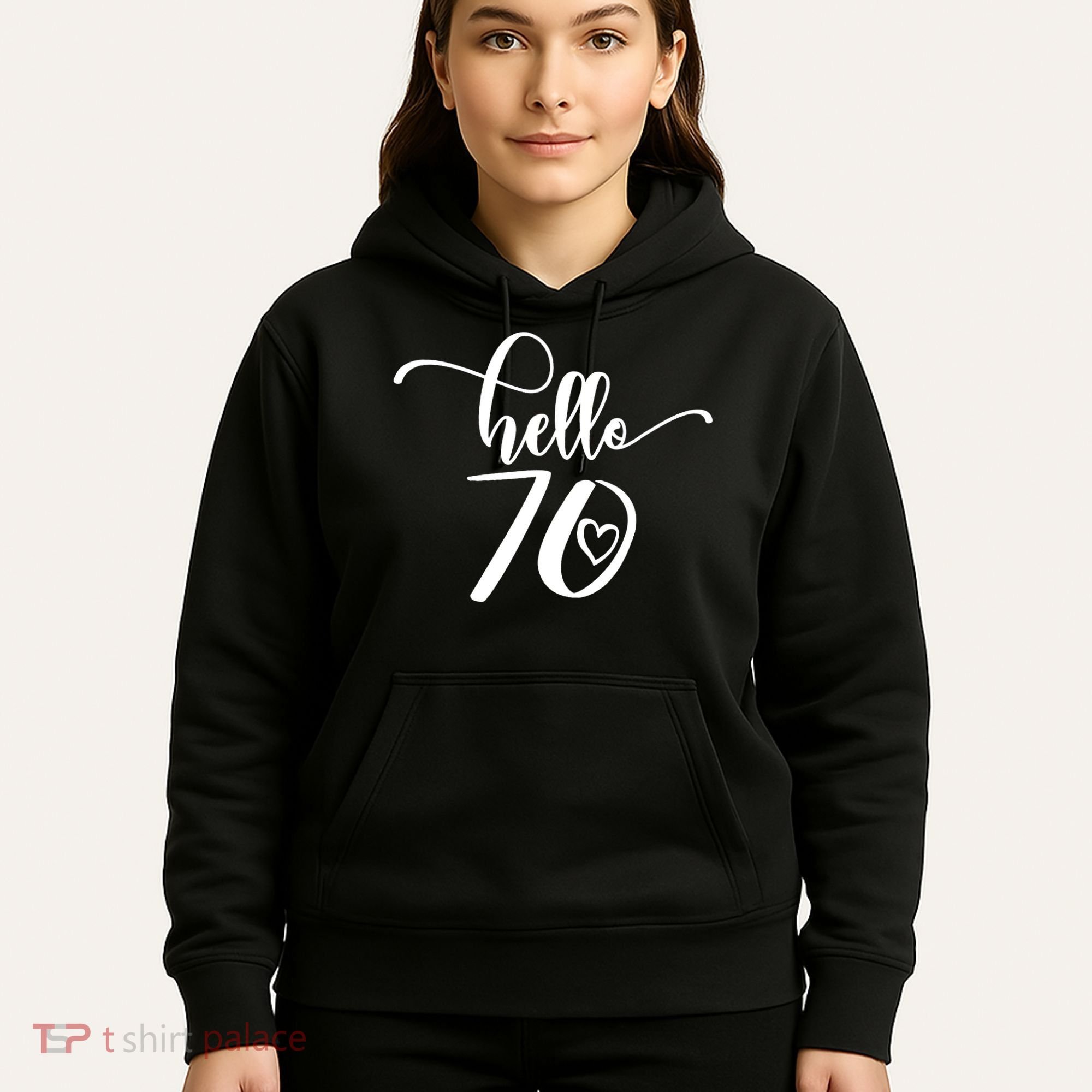 70th Birthday For  Hello 70 Seventy 70 Years Old Cute Hoodie