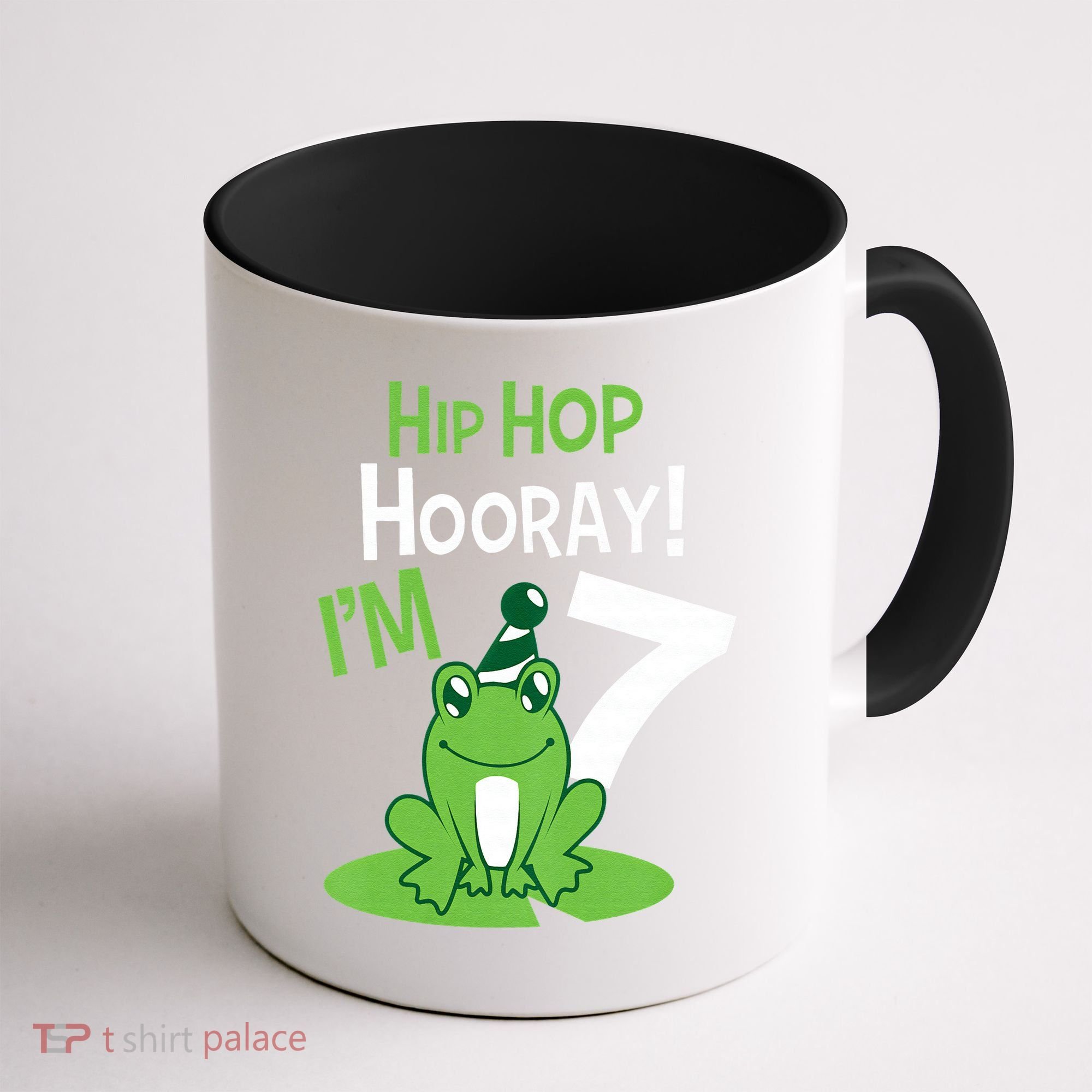 7th Birthday Frog Funny Party 7 Year Old Coffee Mug