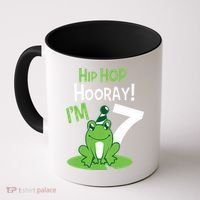 7th Birthday Frog Funny Party 7 Year Old Coffee Mug thumb 0