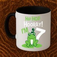 7th Birthday Frog Funny Party 7 Year Old Coffee Mug thumb 2