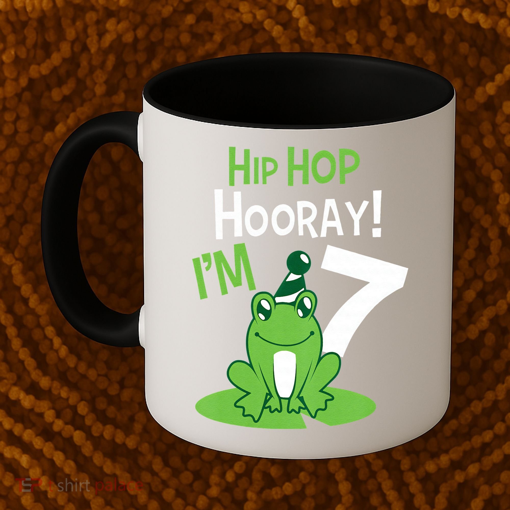 7th Birthday Frog Funny Party 7 Year Old Coffee Mug