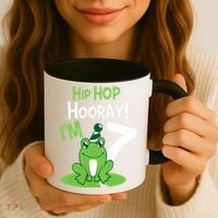 7th Birthday Frog Funny Party 7 Year Old Coffee Mug thumb 3