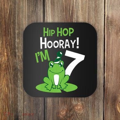 7th Birthday Frog Funny Party 7 Year Old Coaster