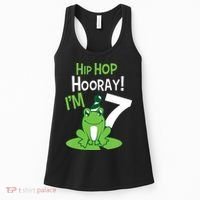 7th Birthday Frog Funny Party 7 Year Old Women's Tank Top thumb 0