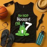 7th Birthday Frog Funny Party 7 Year Old Tank Top thumb 4